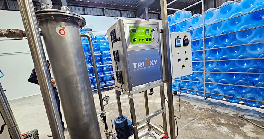 Ozono en la purificación del agua embotellada